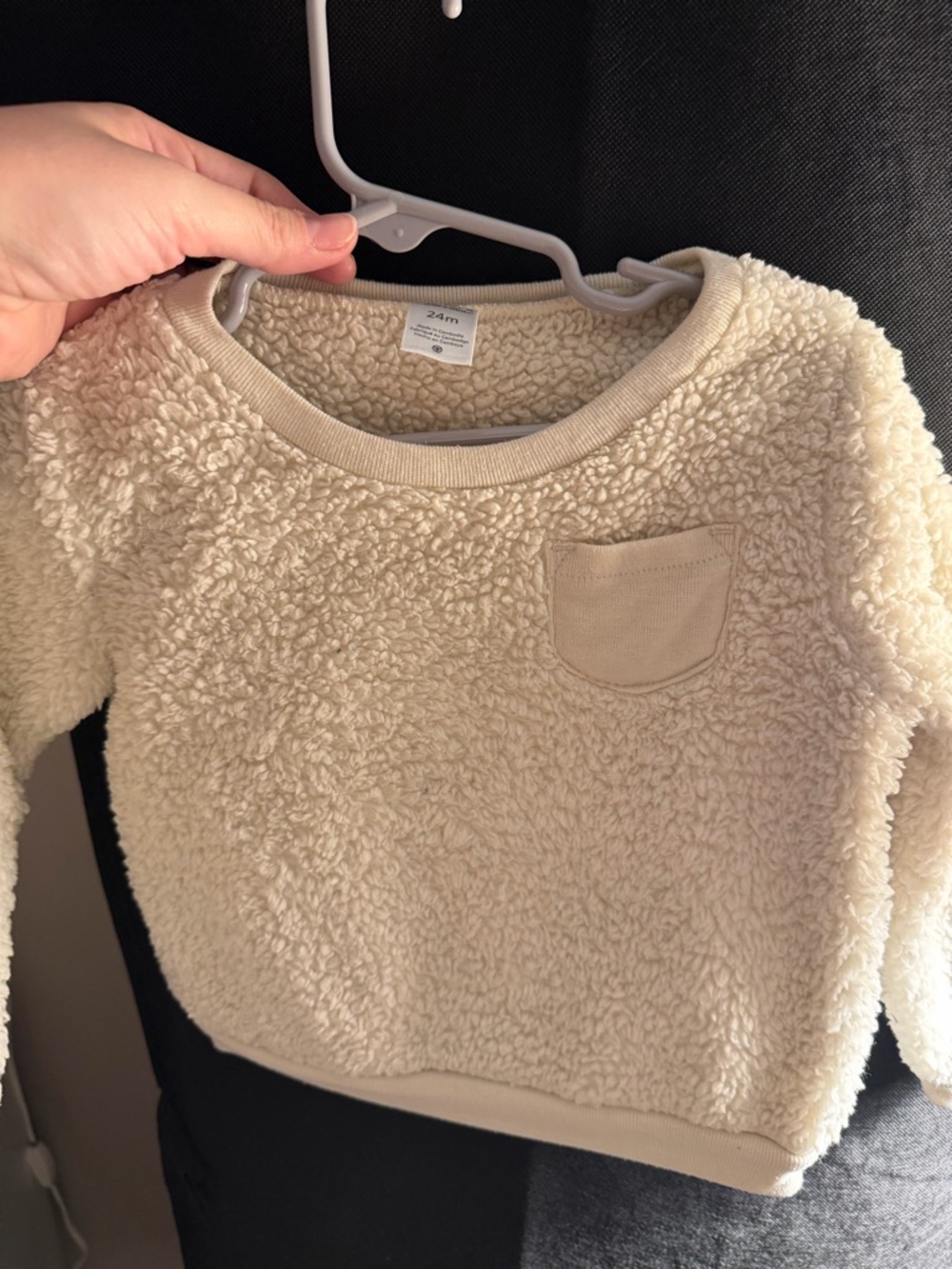 Carter's Cream Sherpa Pullover Sweater